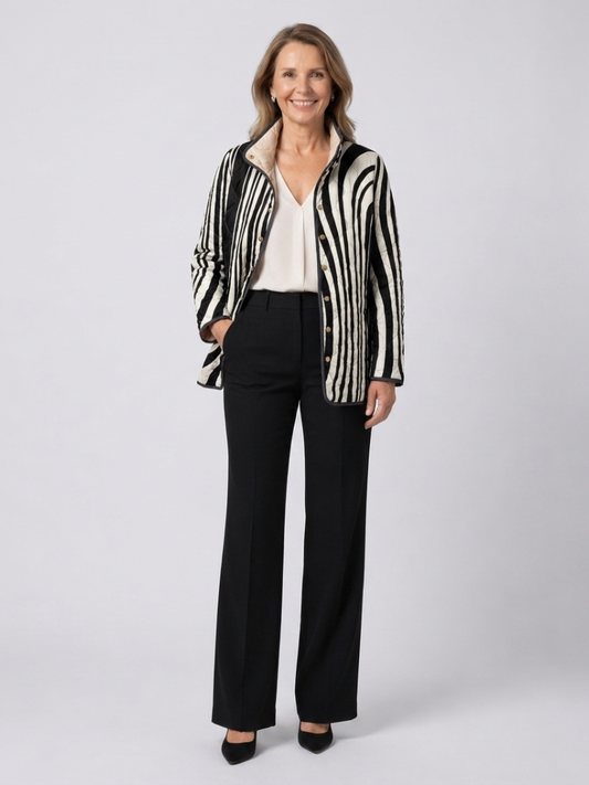 Amparo - Chaqueta Acolchada con Estampado Artístico