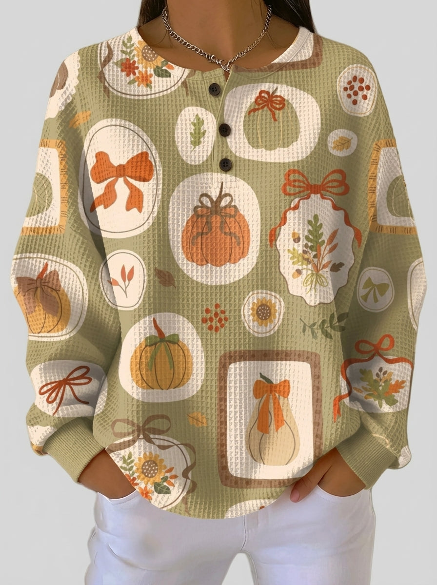 Paula - Sudadera Estampado Lazos y Calabazas