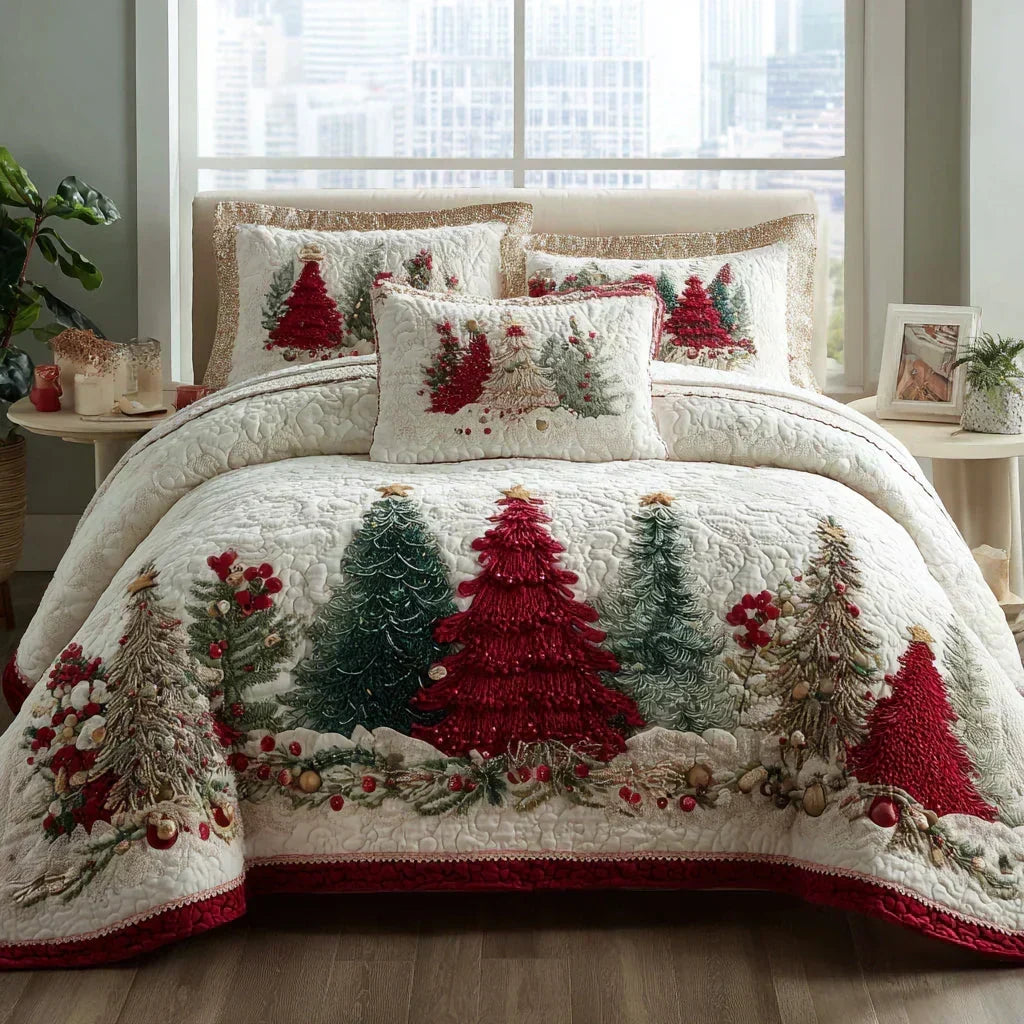 Juego de Cama Acolchado de 3 Piezas - Maravilla de Invierno