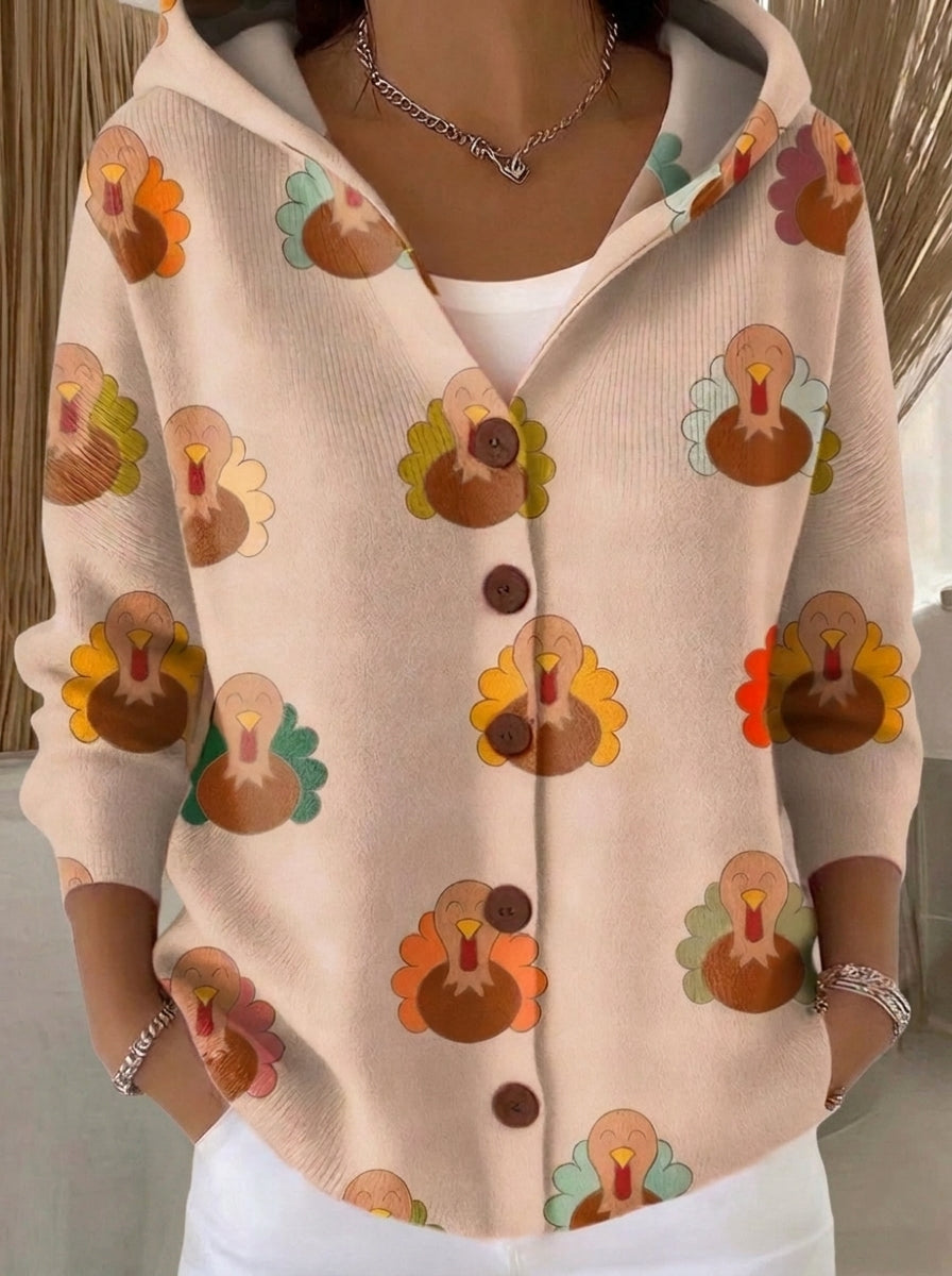 Pilar - Chaqueta de Punto con Capucha