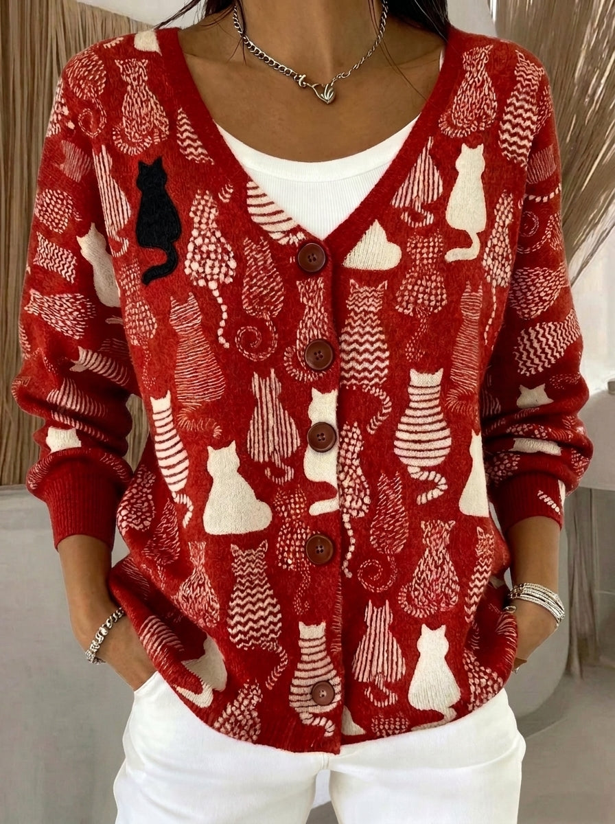 Victoria - Chaqueta de Punto con Botones