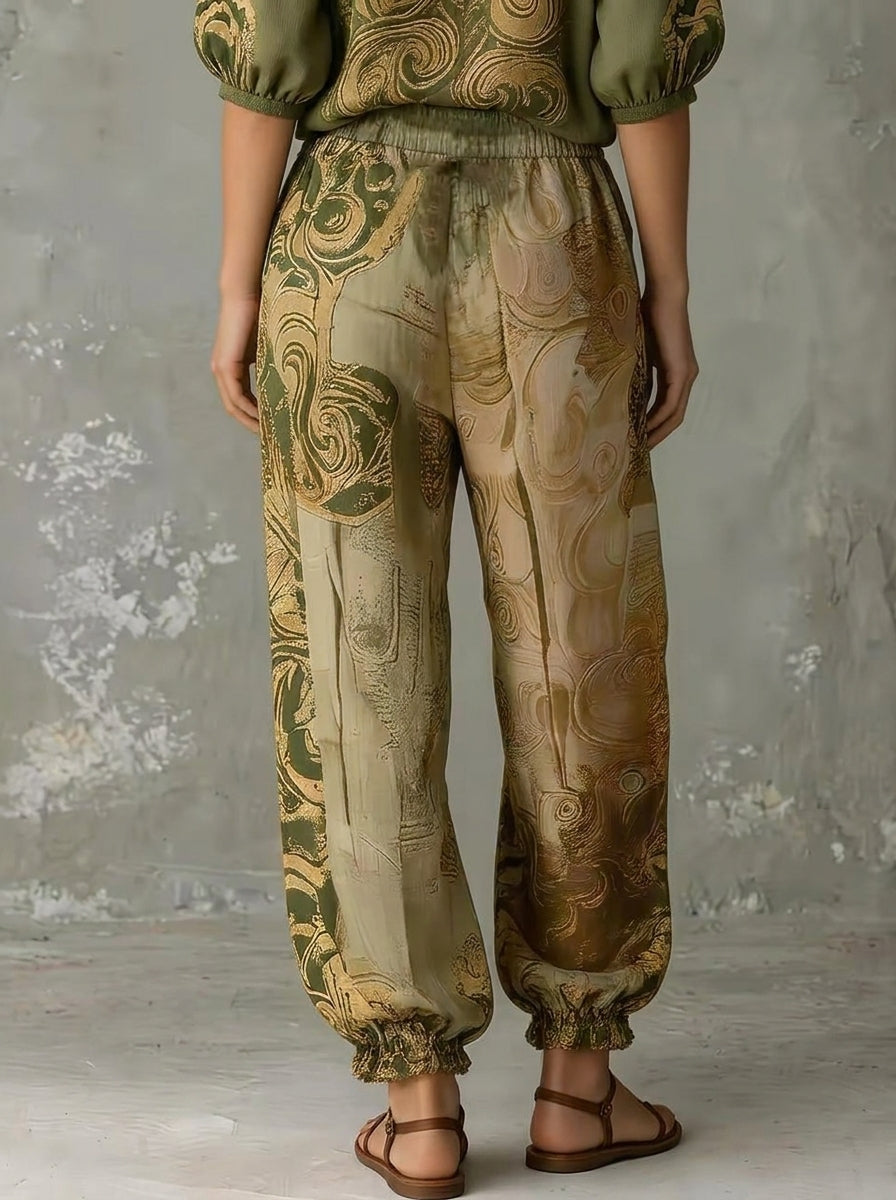 Maribel - Conjunto Elegante con Estampado Bohemio