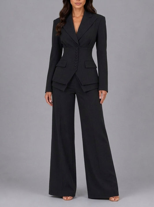 Anselma - Conjunto de Dos Piezas con Blazer y Pantalón