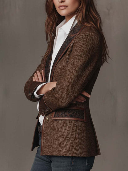 Consuelo - Blazer con Paneles en Espiga