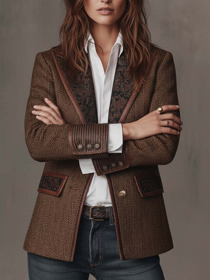 Consuelo - Blazer con Paneles en Espiga