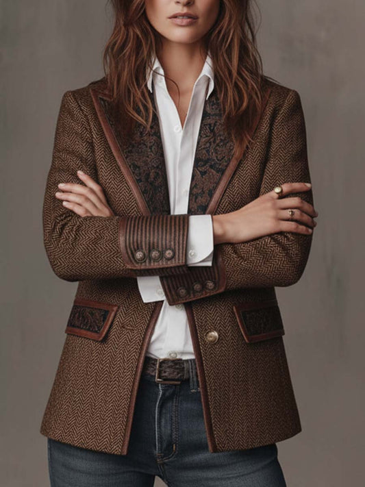 Consuelo - Blazer con Paneles en Espiga