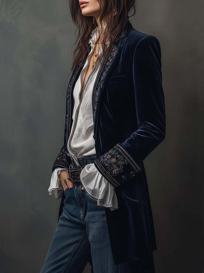 Nuria - Chaqueta Elegante de Terciopelo