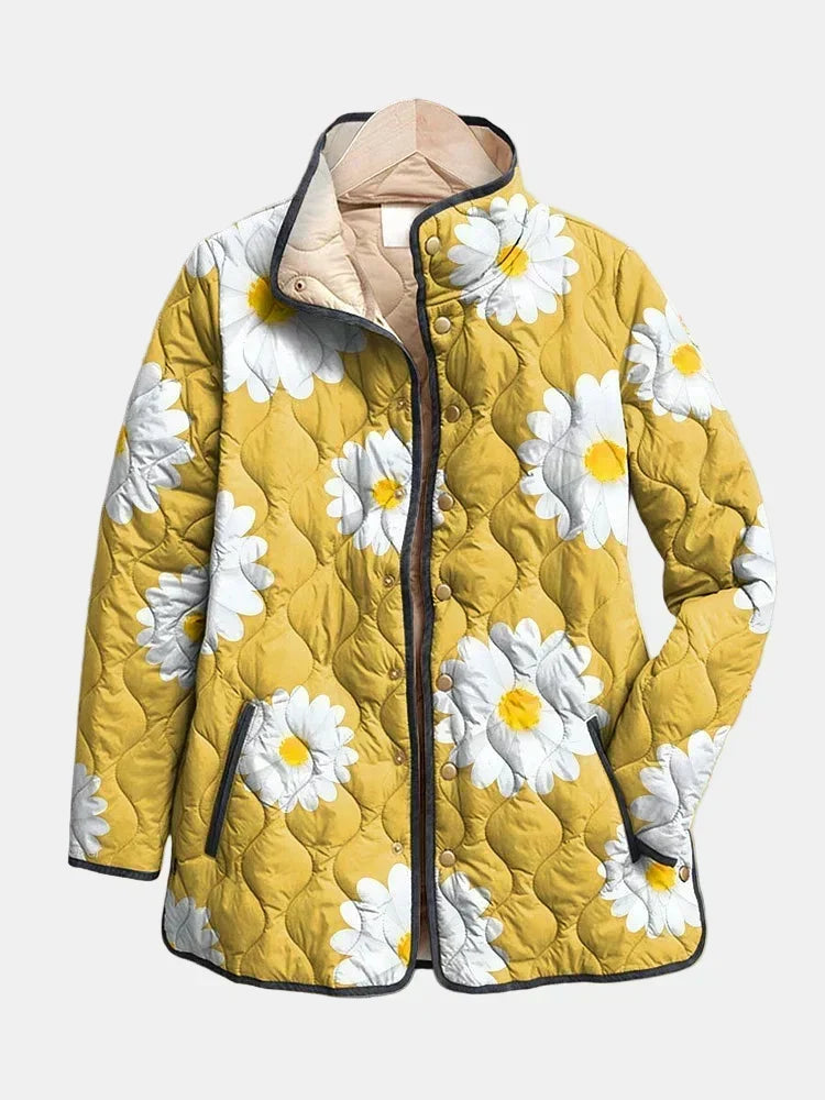 Vicenta - Chaqueta Acolchada con Diseño de Margaritas