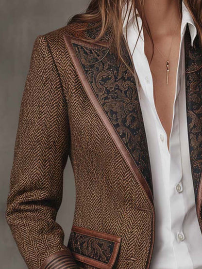 Consuelo - Blazer con Paneles en Espiga
