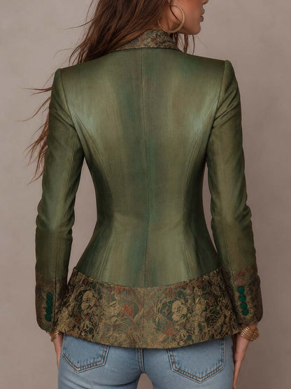Eva ⎸ Blazer Entallado con Estampado Floral Vintage