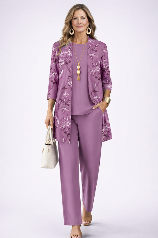 Conjunto de Tres Piezas Elegancia Clásica