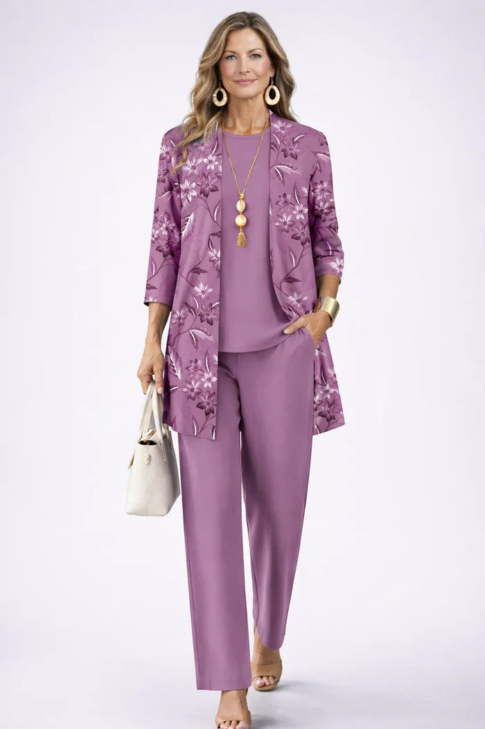 Conjunto de Tres Piezas Elegancia Clásica