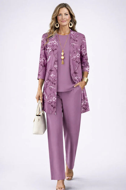 Conjunto de Tres Piezas Elegancia Clásica
