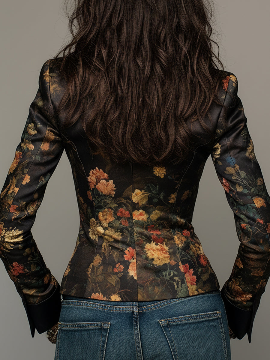 Rosario ⎸ Blazer Entallado con Estampado Floral