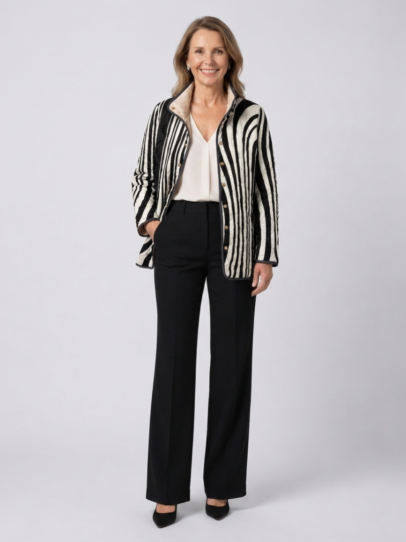 Amparo - Chaqueta Acolchada con Estampado Artístico