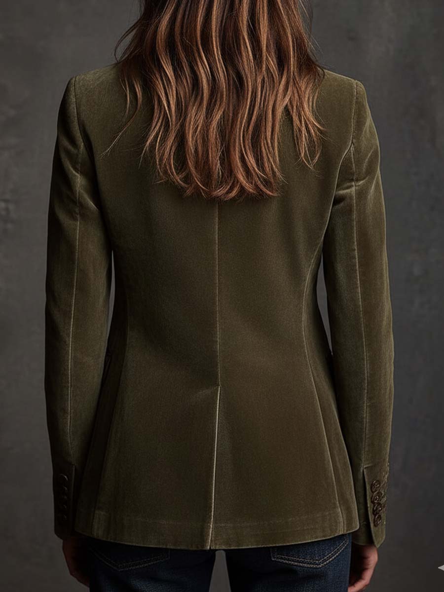 Paloma ⎸ Blazer de Terciopelo con Bordado Floral