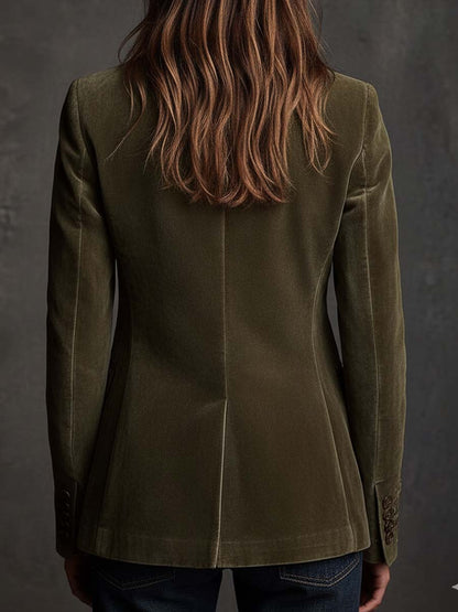 Paloma ⎸ Blazer de Terciopelo con Bordado Floral