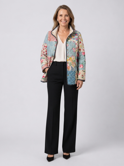 Antonia - Chaqueta Acolchada con Patchwork Floral