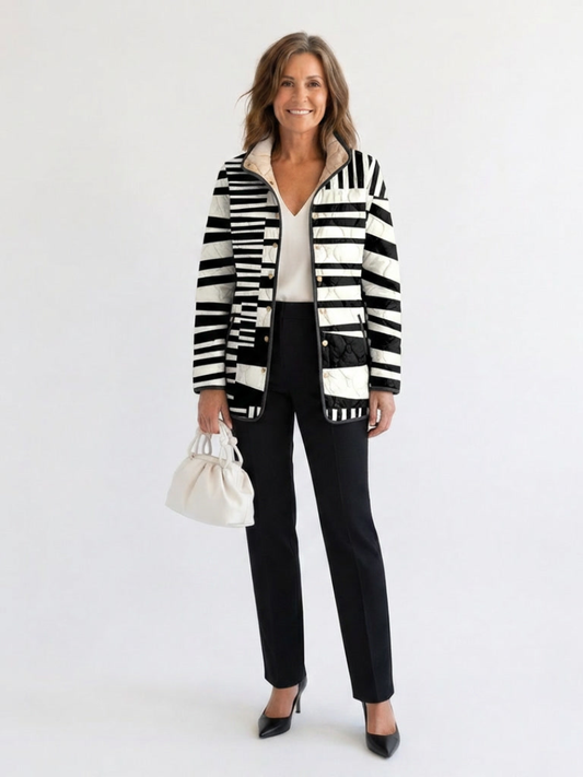 Teresa - Chaqueta Acolchada con Diseño Artístico