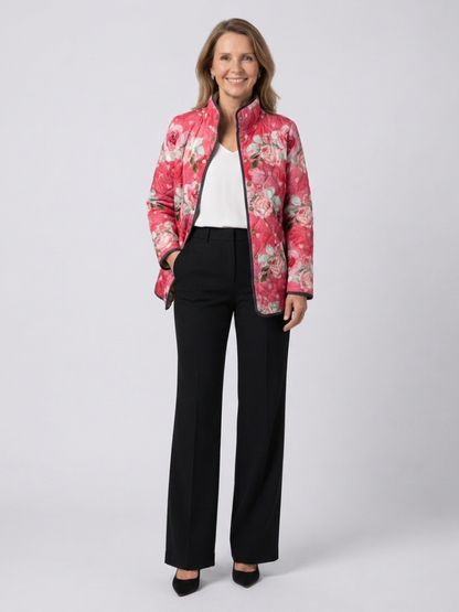 Dolores - Chaqueta Acolchada con Rosas Empolvadas