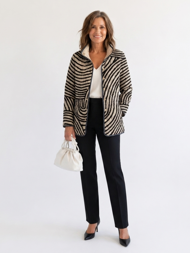 Soledad - Chaqueta Acolchada con Diseño Artístico