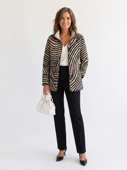 Soledad - Chaqueta Acolchada con Diseño Artístico