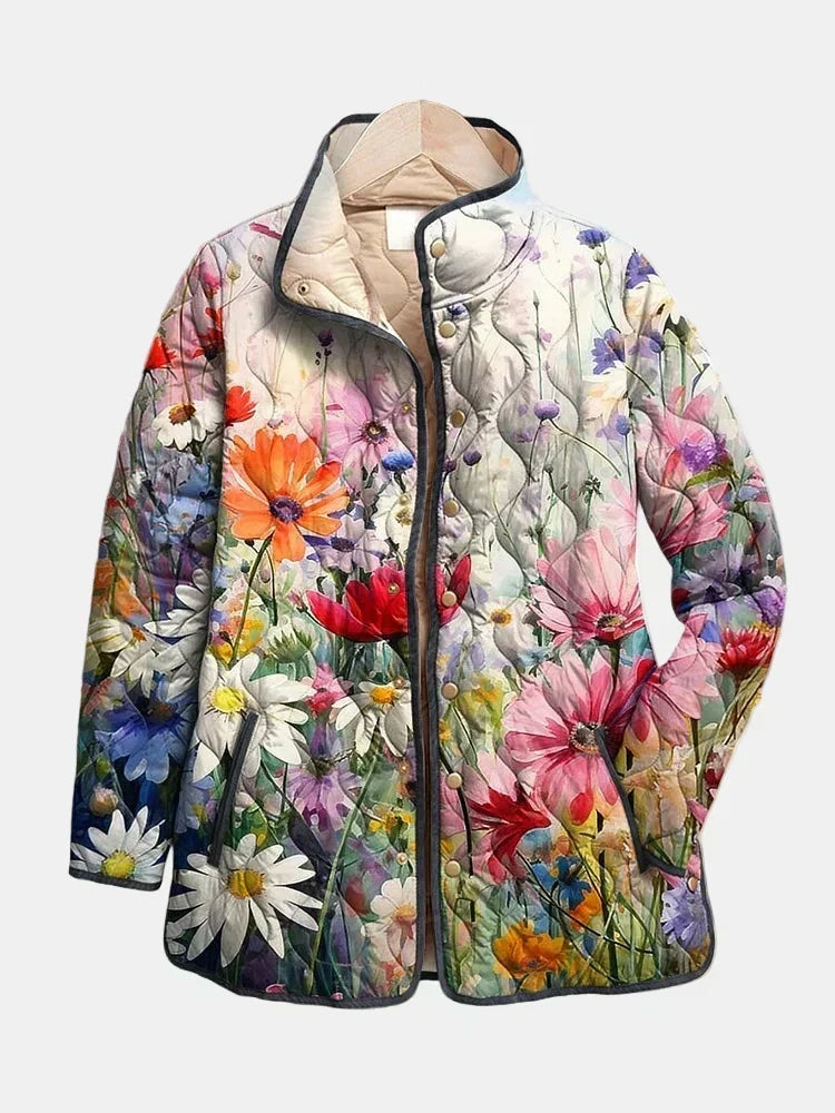 Nuria - Chaqueta Acolchada con Estampado Floral