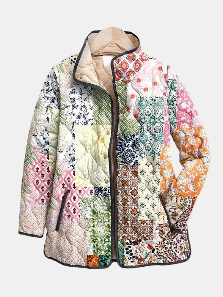 Lola - Chaqueta Acolchada de Patchwork Bohemio