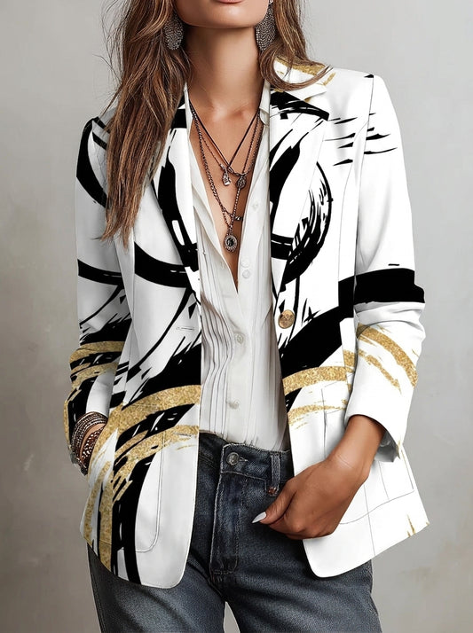 Ana - Blazer con Estampado Abstracto