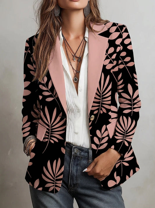 Antonia - Blazer con Estampado de Hojas