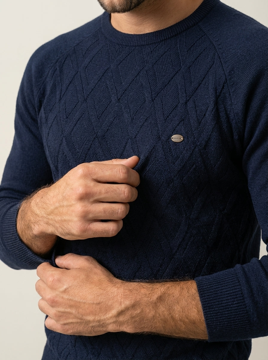 Nico - Suéter Elegante con Diseño de Rombos