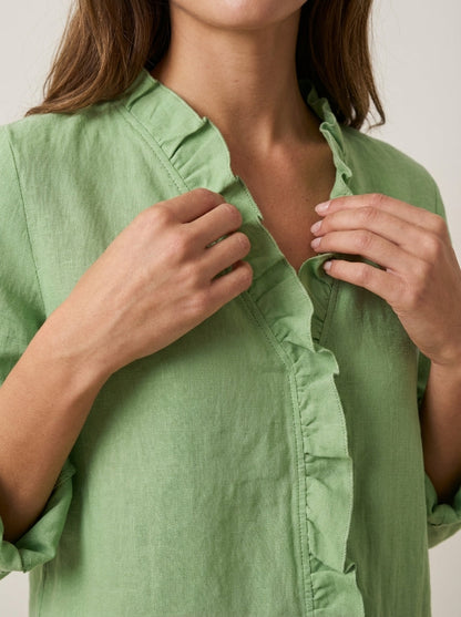 Indie - Blusa con Volantes y Cuello en V
