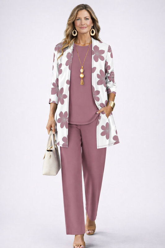 Conjunto de Tres Piezas Elegancia Clásica