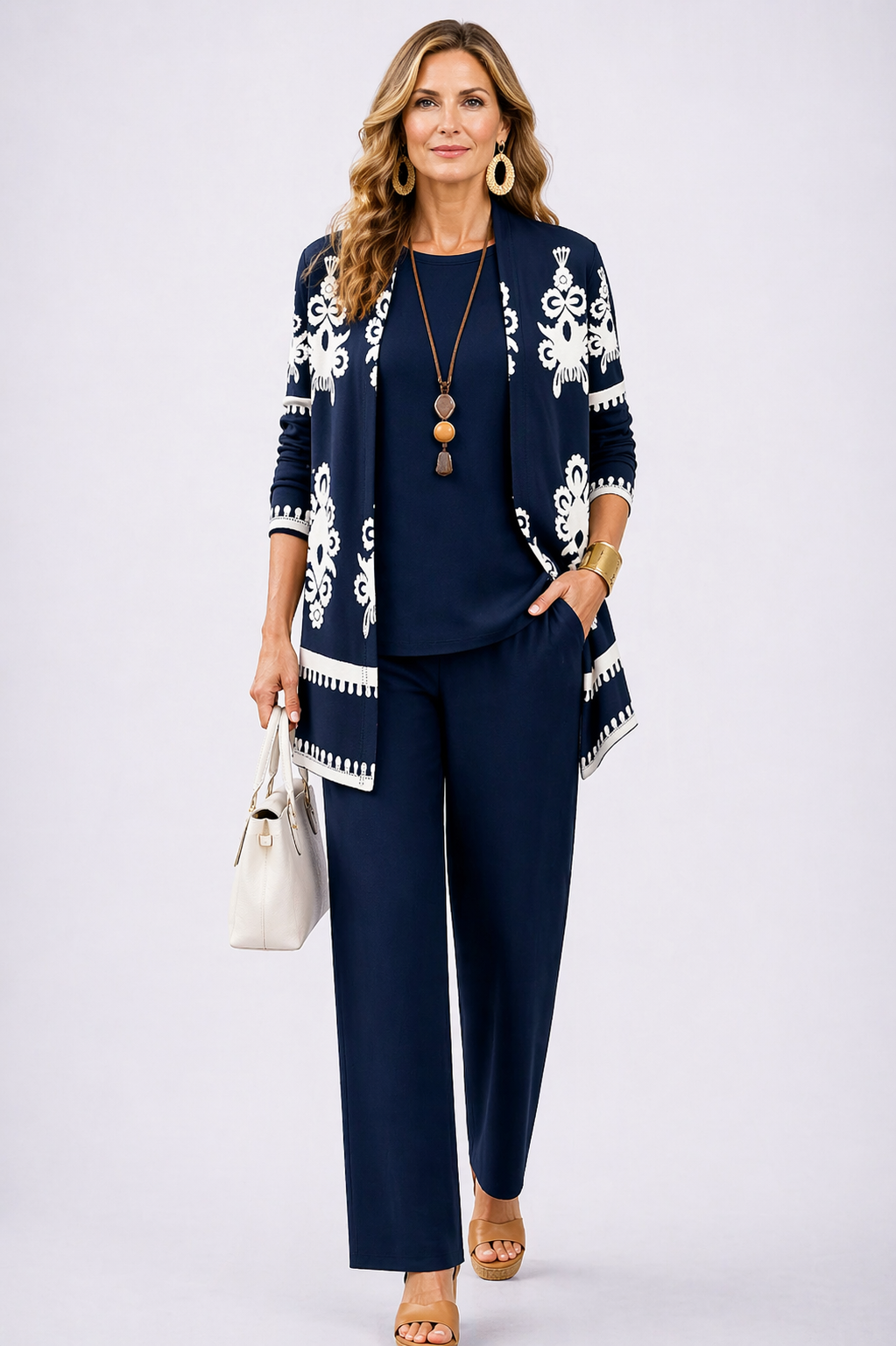 Conjunto de Tres Piezas Elegancia Clásica