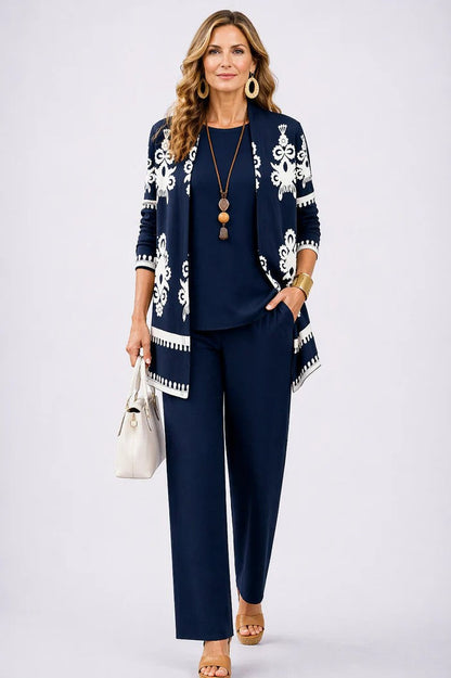Conjunto de Tres Piezas Elegancia Clásica