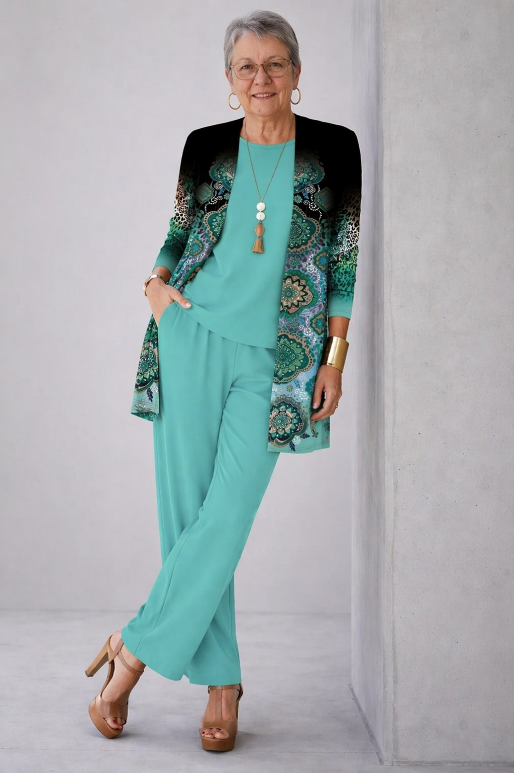 Conjunto de Tres Piezas Elegancia Clásica