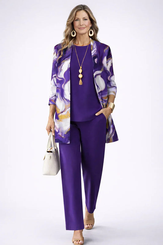 Conjunto de Tres Piezas Elegancia Clásica