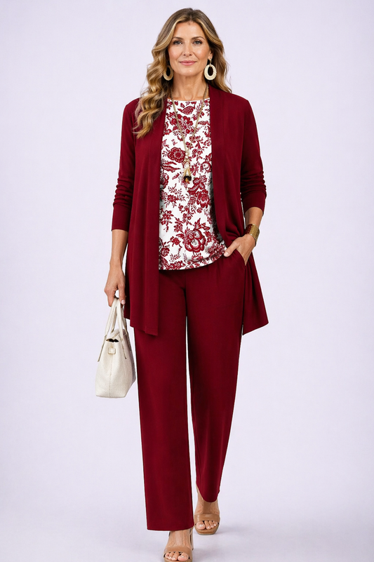 Conjunto de Tres Piezas Elegancia Clásica
