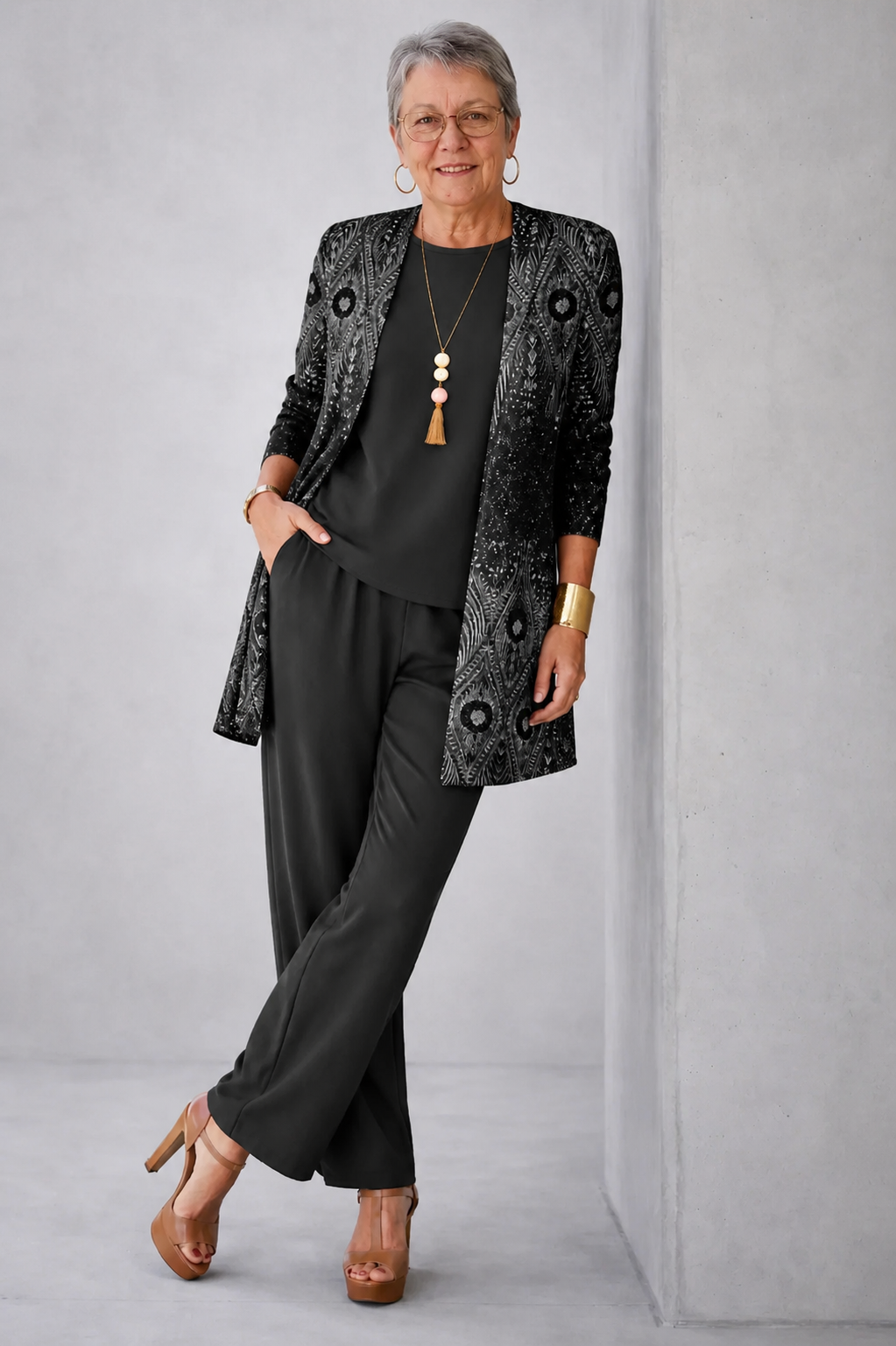 Conjunto de Tres Piezas Elegancia Clásica