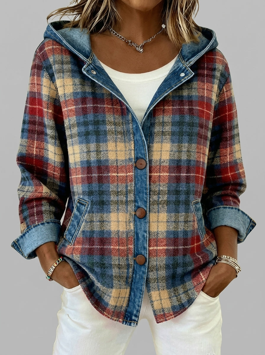 Alba - Chaqueta a Cuadros con Capucha