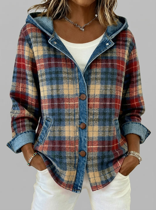 Alba - Chaqueta a Cuadros con Capucha