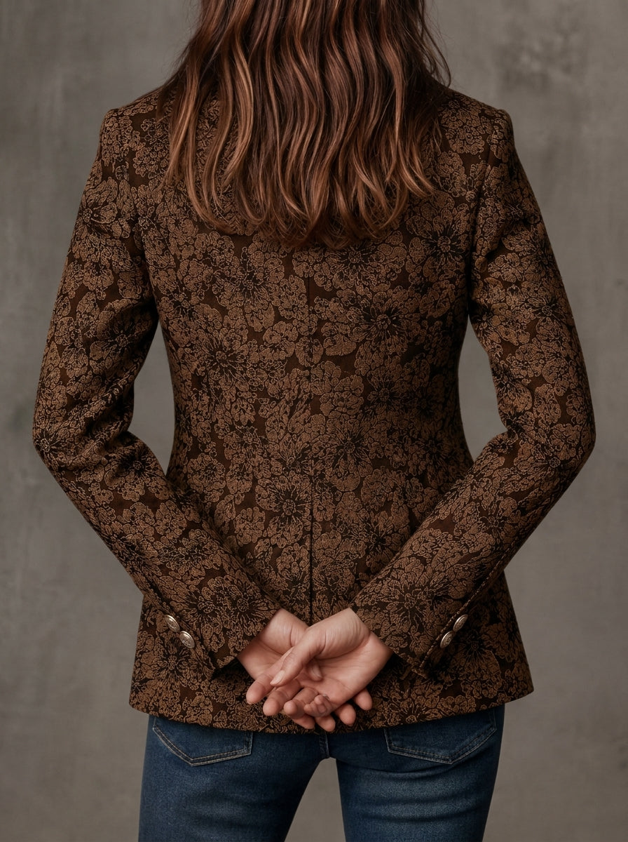 Antonia - Blazer de Jacquard con Estampado de Paisley