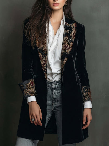 Marta - Blazer de Corte Entallado con Estampado Barroco