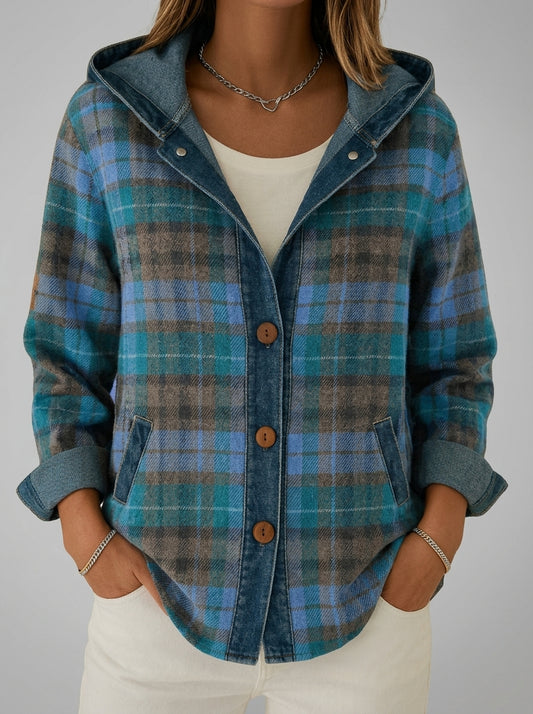 Alba - Chaqueta a Cuadros con Capucha