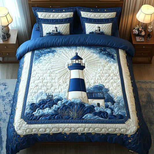 Juego de Cama Acolchado de 3 Piezas - Brisa del Faro