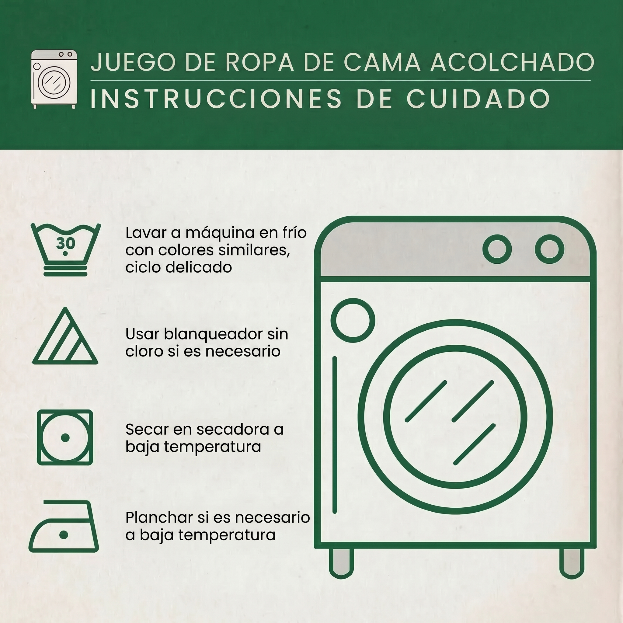 Juego de Cama Acolchado de 3 Piezas - Refugio del Lector