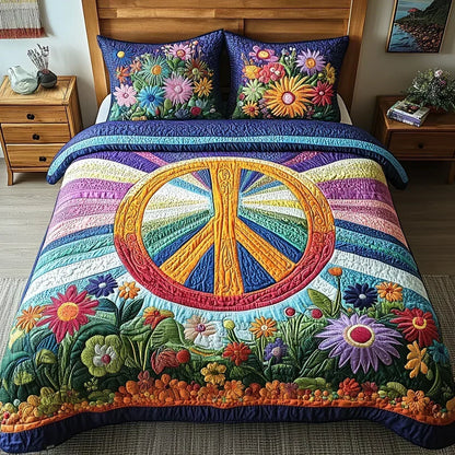 Juego de Cama Acolchado de 3 Piezas - Sueños Tie-Dye