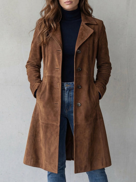 Teresa - Abrigo de Ante Estilo Vintage