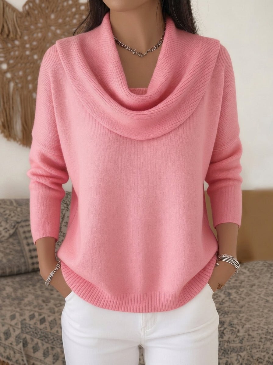 Julia - Jersey con Cuello Drapeado