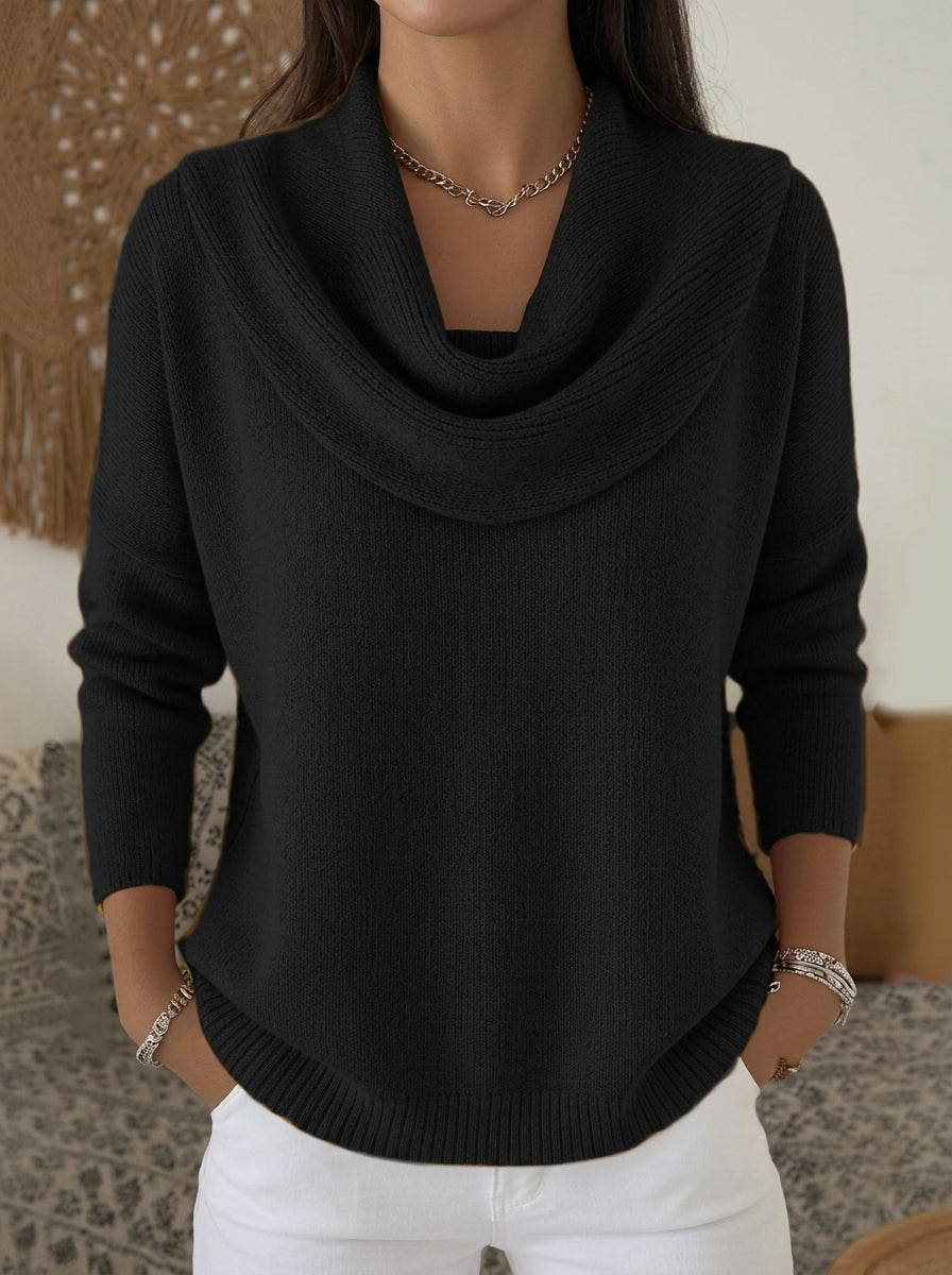 Julia - Jersey con Cuello Drapeado